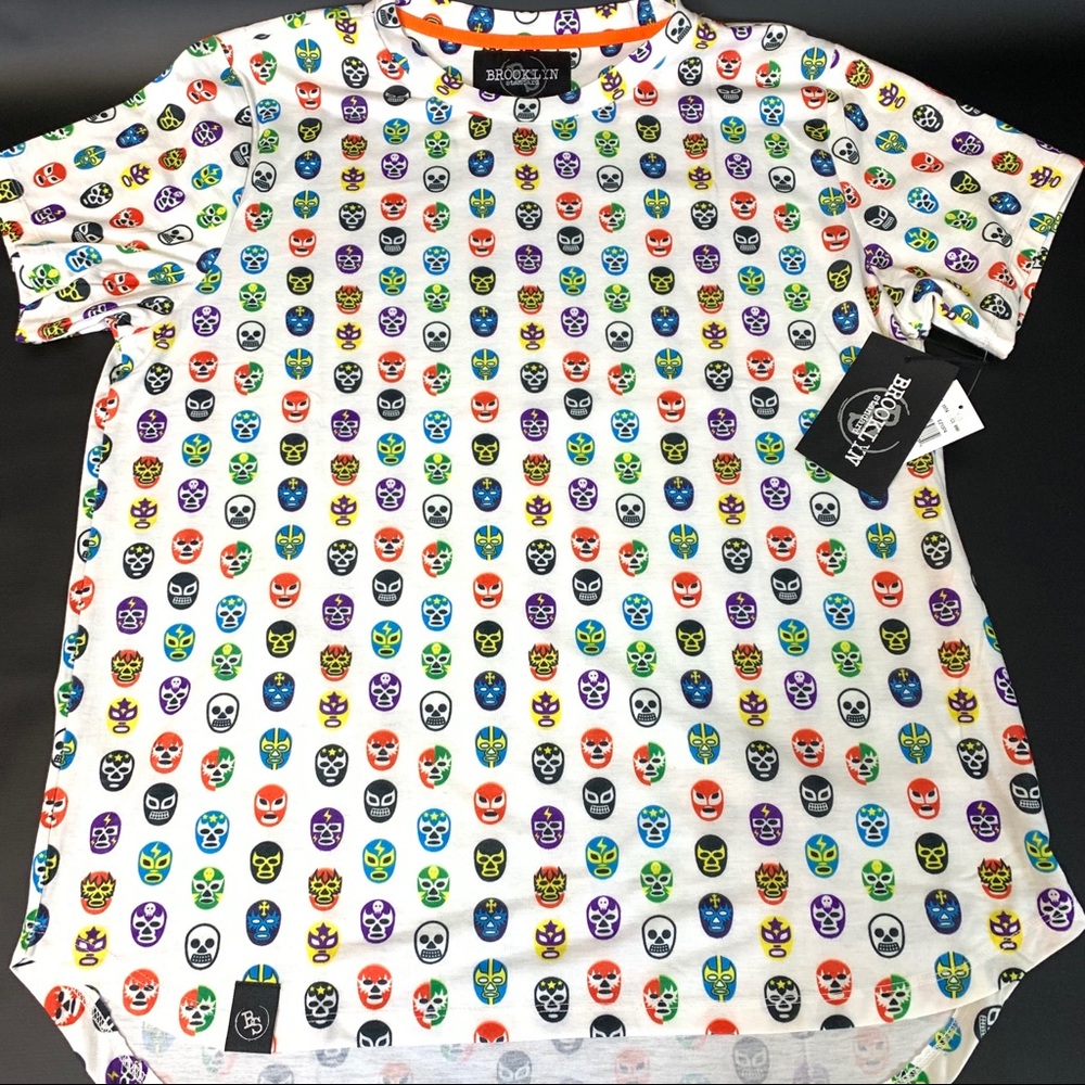 Brooklyn Standard Colorful Luchador Masks Tee L